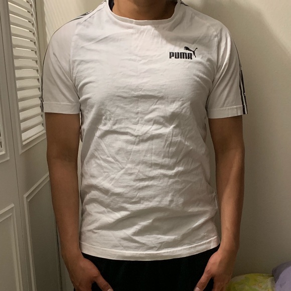 Puma White T Shirt - Picture 1 of 3